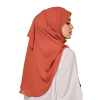 Sulam Mekar Ironless Chiffon Triangle Bawal in Cinnamon Brown